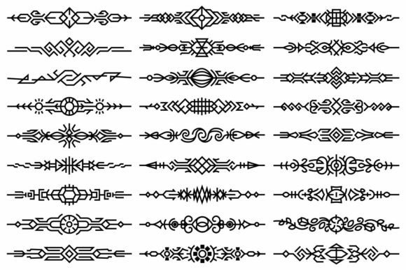 Abstract Borders Decorative Collection: Graphics & Illustrations