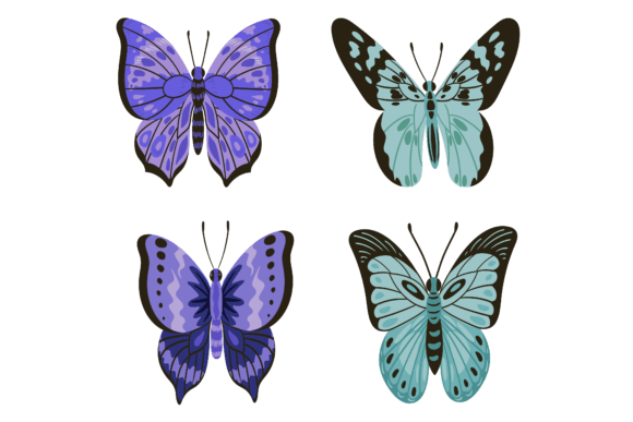 Butterfly Decorative Graphics for Modern Editorial Design