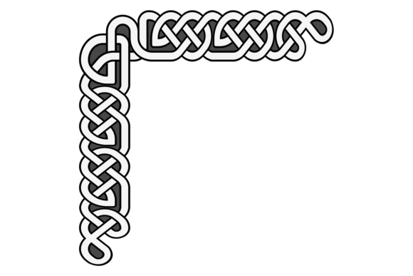Celtic Knot Corner Graphics: Vintage Illustrations for Local Branding
