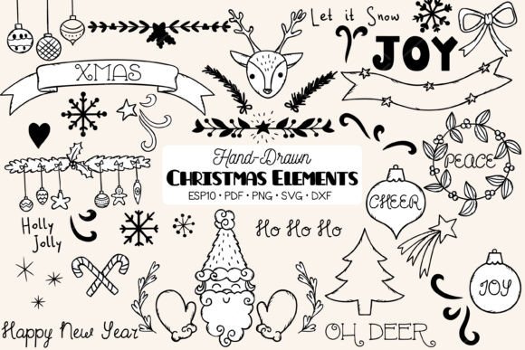 Christmas Elements Decorative Holiday Graphics