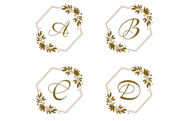 Decorative Monogram Design Flower Graphics
