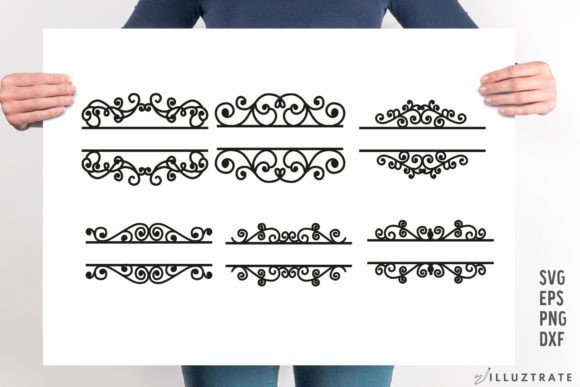 Decorative Monogram SVG Cut File Swirl: Graphics & Illustrations for Handmade Brands