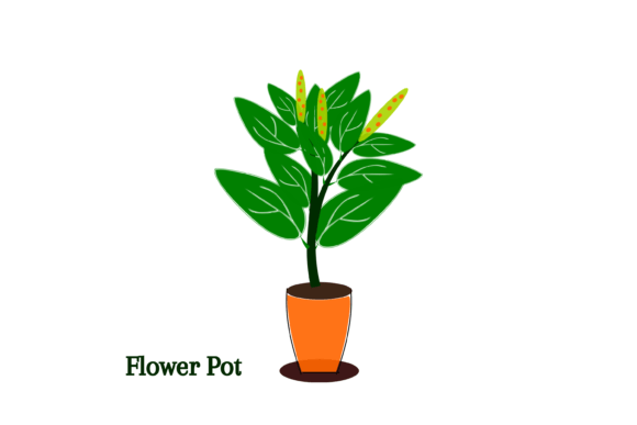 Decorative Plants Flower Pot Graphics