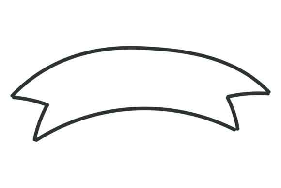 Decorative Ribbon Template. Blank Banner: Graphics & Illustrations