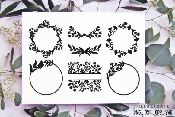 Decorative SVG Cut Files Wreath Fern: Graphics & Illustrations for Elegant Branding