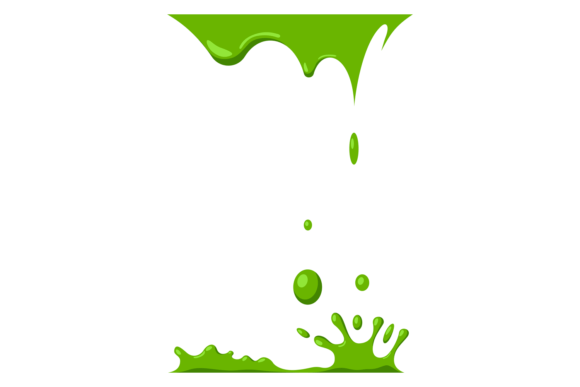 Dropping Slime with Decorative Splash Graphics