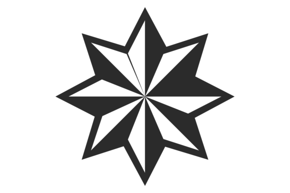 Eight Pointed Star Icon for Crafters and Designers
