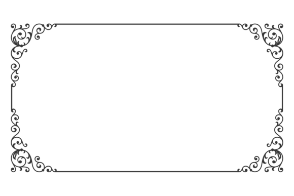 Elegant Baroque Page Border. Decorative Graphics & Illustrations