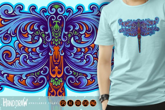 Elegant Dragonfly Graphic for Modern Design