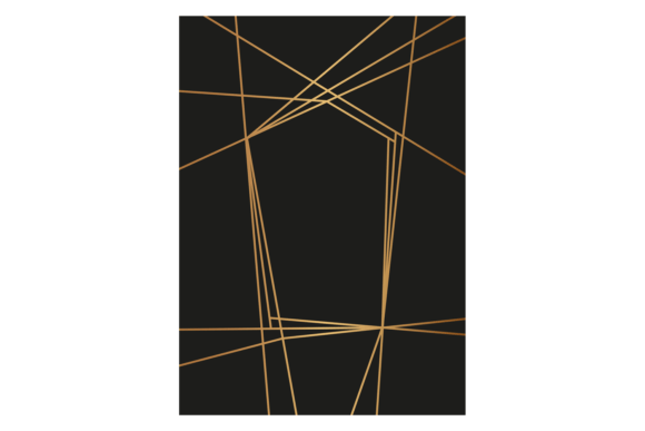 Golden Line Pattern Frame