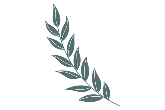 Green Tree Branch Graphic for Modern Editorial Design