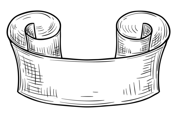 Hand Drawn Ribbon Scroll Graphics & Illustrations