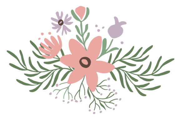 Natural Flower Graphic for Branding and Marketing