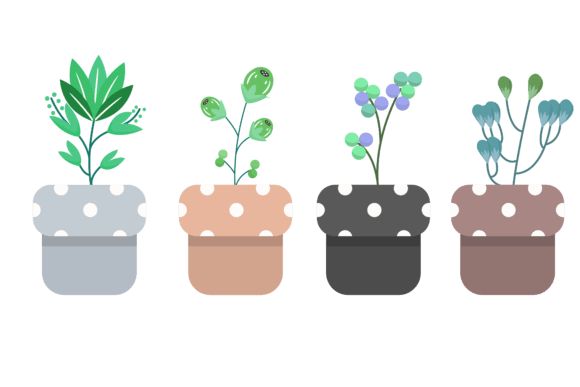 Plant Pot Decorative Graphics for Local Branding