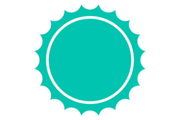 Round Decorative Badge for Crafting and Design